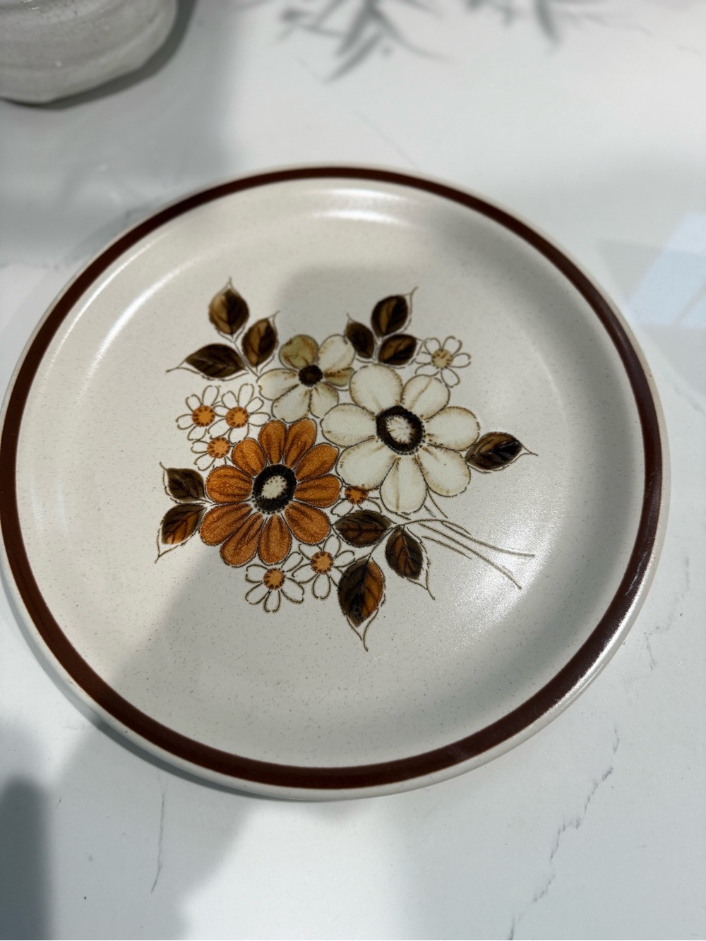 Vintage Woodhaven Collection Pleasant Grove Floral Stoneware Dinner Plate
